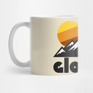 Retro Glacier ))(( Tourist Souvenir National Park Design Mug